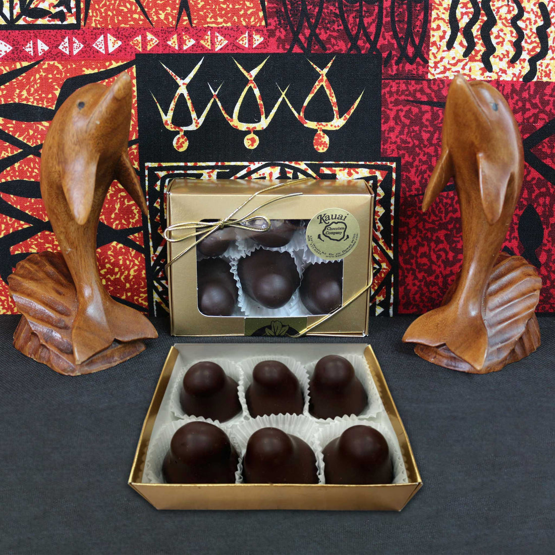Six Piece Milk Chocolate Opihi Box